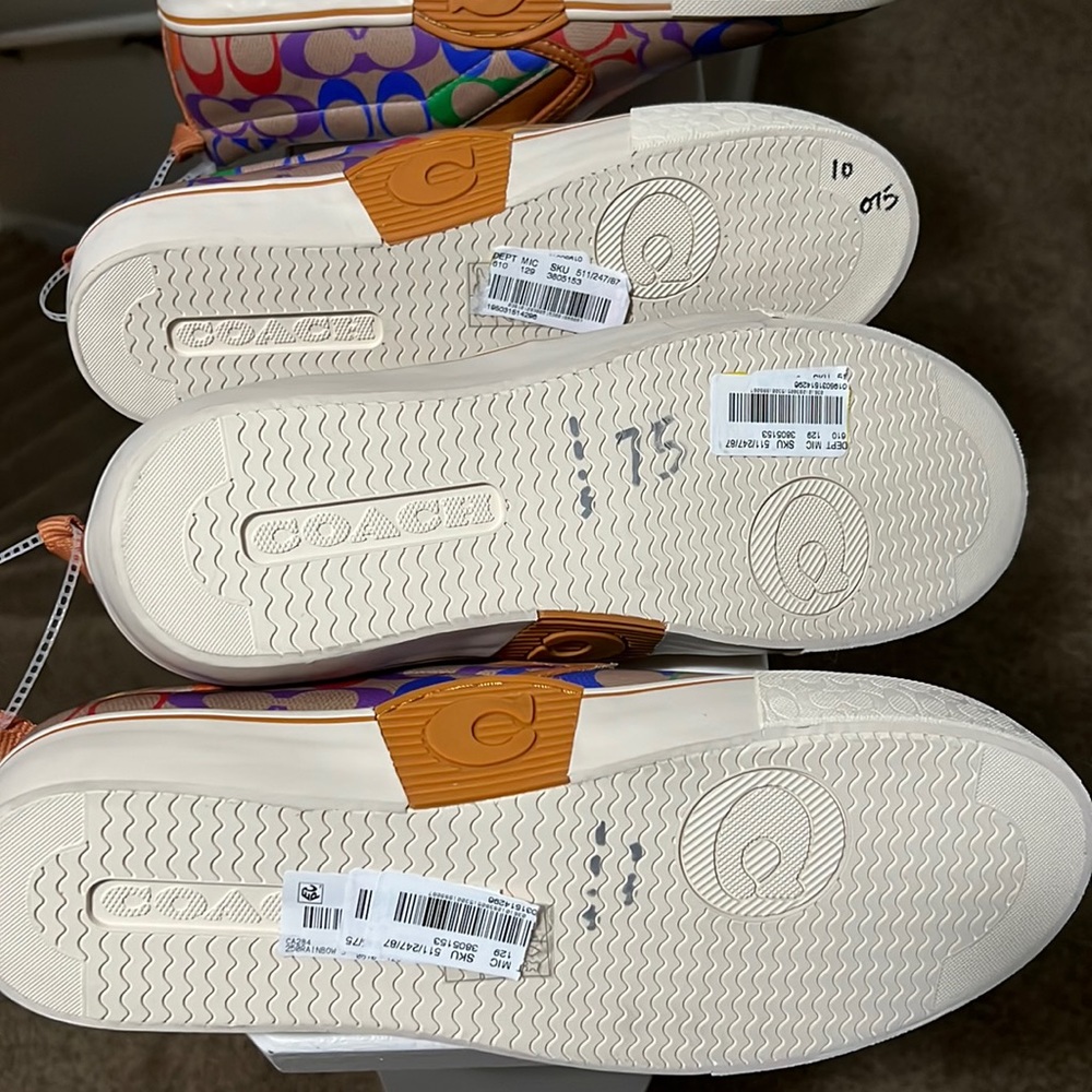COACH
Men's Skate Rainbow Logo Print Slip-On Sneakers - Picture 11 of 15